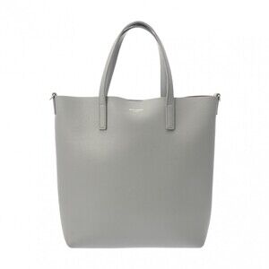 SAINT LAURENT Toy Shopping Tote Bag Gray Leather